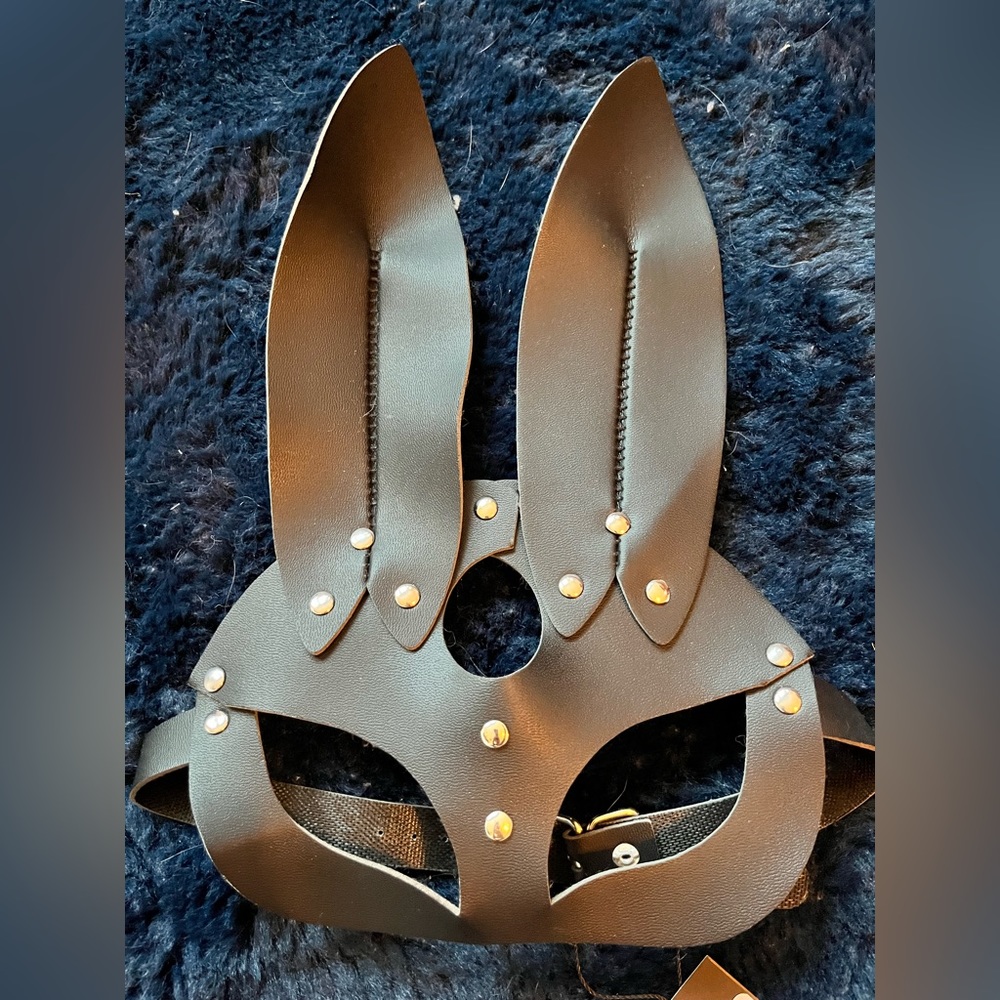 Leather Bunny Mask
